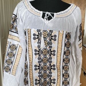 Angel collection women size Large 100% cotton blouse